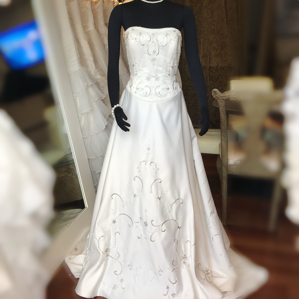 Satin wedding gown for sale